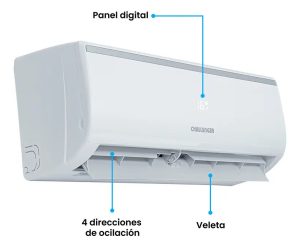 Challenger CA 9KBL1-2 2.638 BTU Frío/Calor Blanco