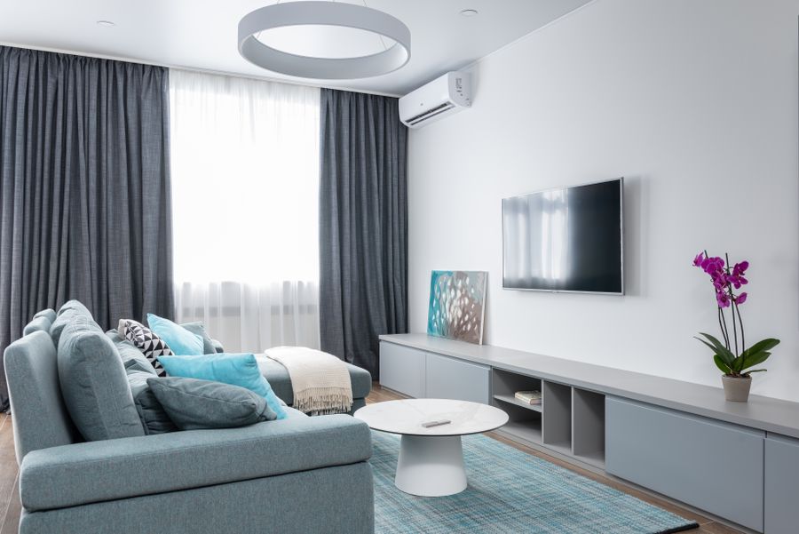 Sala moderna con aire acondicionado